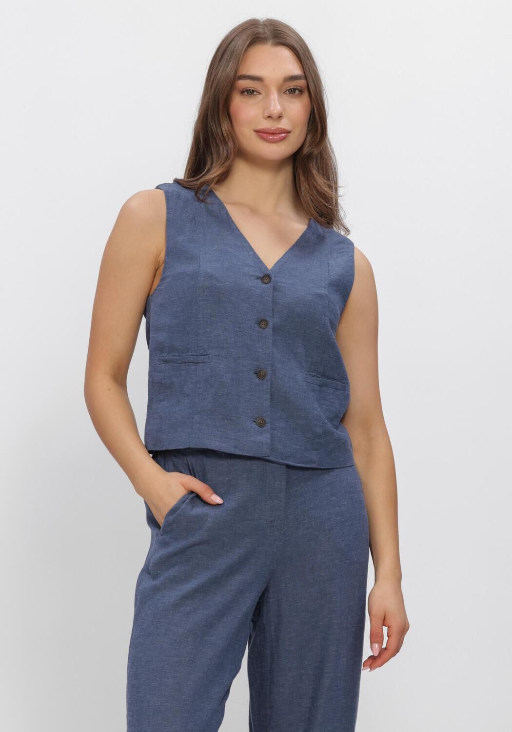 MSCH COPENHAGEN MSCHVIANA GINIA V NECK WAISTCOAT Vestes en bleu - large