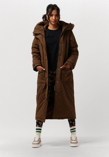 OBJECT Veste matelassé KATIE LONG COAT en marron - large