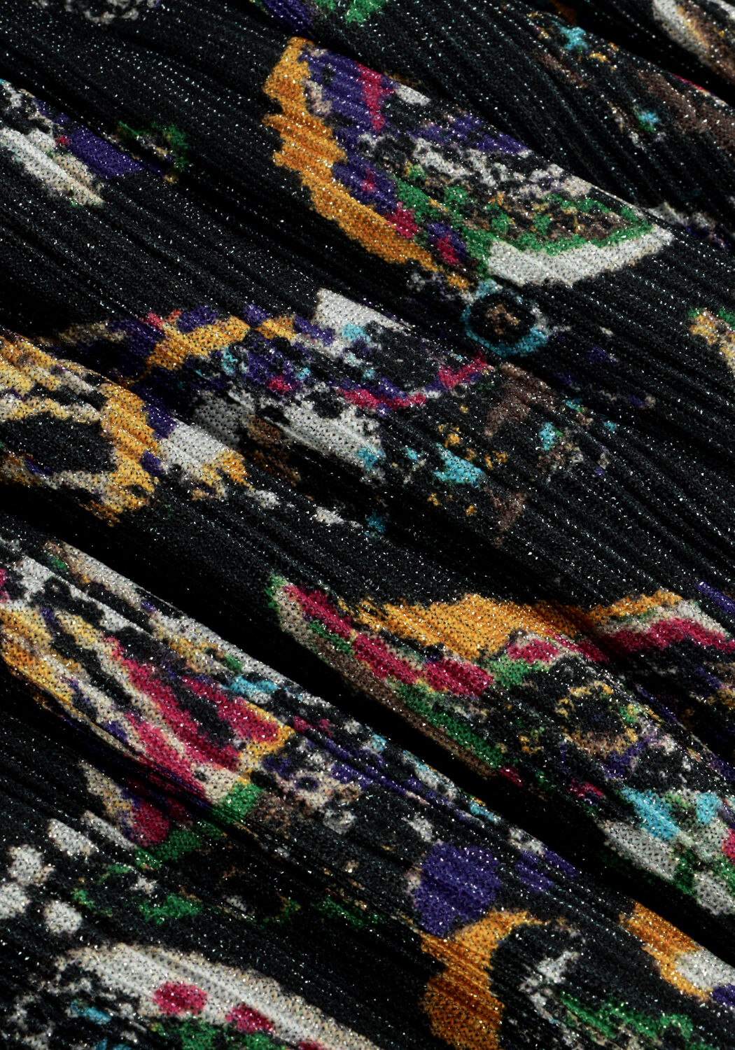 ALIX THE LABEL Mini robe LADIES KNITTED PAISLEY LUREX DRESS en noir - large