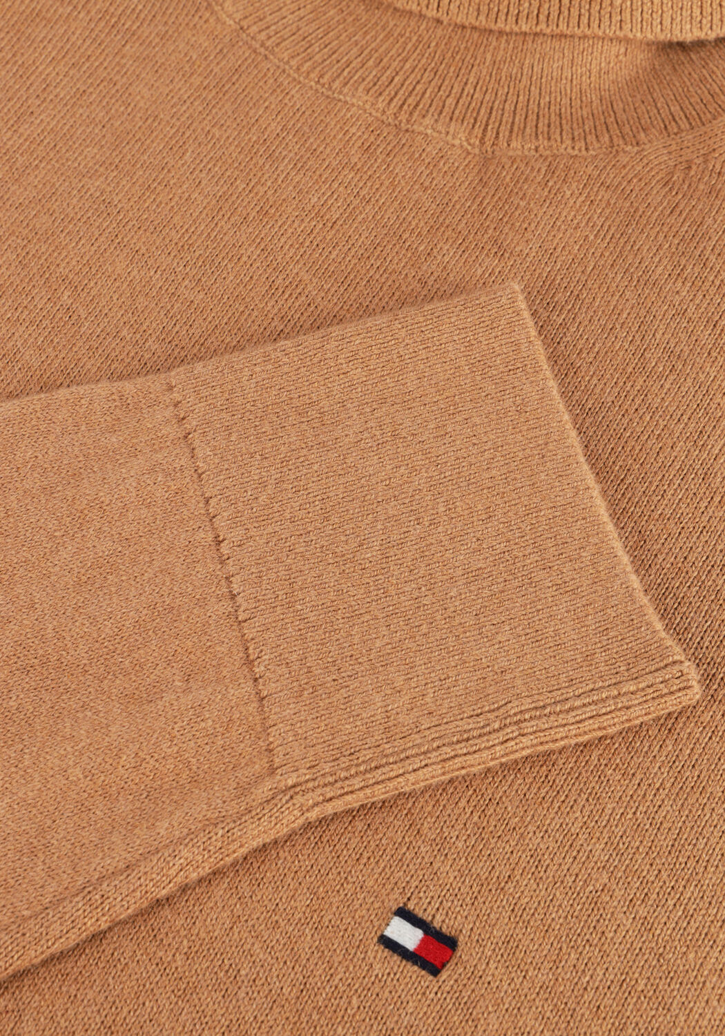 TOMMY HILFIGER Col roul&eacute; PIMA ORG CTN CASHMERE ROLL NECK en camel - large