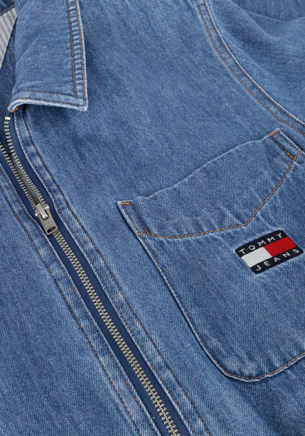 Blauwe TOMMY JEANS  TJW LT DENIM PLAYSUIT - large