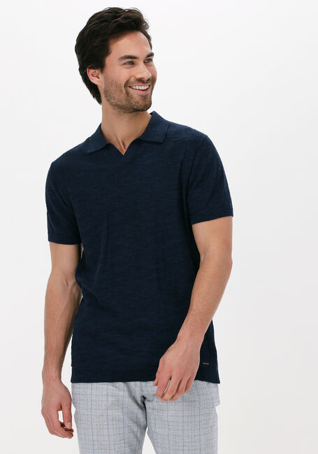 DSTREZZED Polo MERCURY S/S POLO MELANGE SLUB en bleu - large