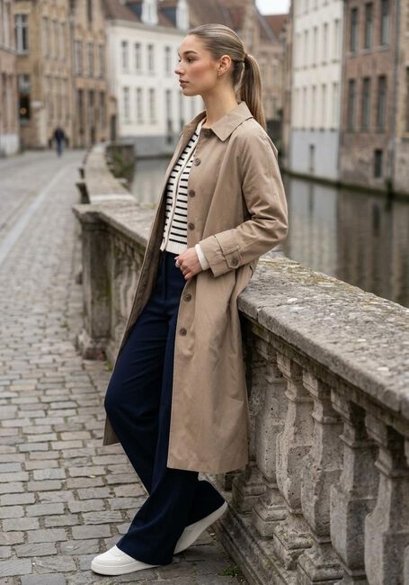 Taupe OBJECT Jassen OBJVEGA L/S RE LONG COAT - large