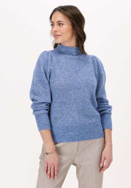 Lichtblauwe NEO NOIR Trui MARLIA KNIT BLOUSE - large