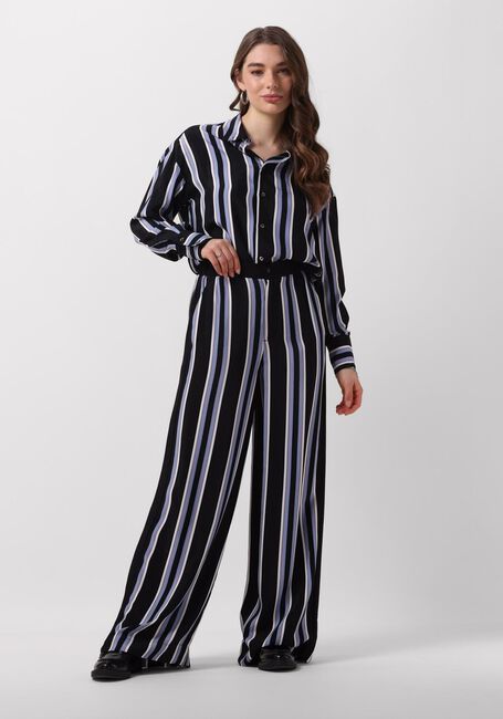 VANILIA Pantalon large STRIPED WIDE LEG en noir - large
