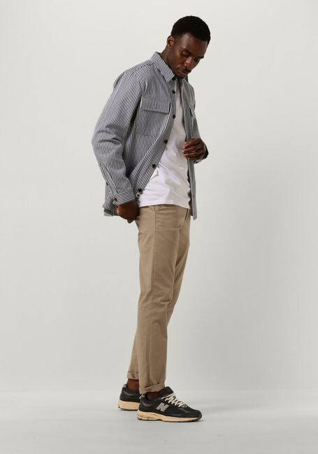 Donkerblauwe ANERKJENDT Overshirt AKOSCAR CANVAS STRIPE OS - large