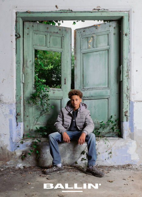 BALLIN Veste matelassé 037404 en gris - large