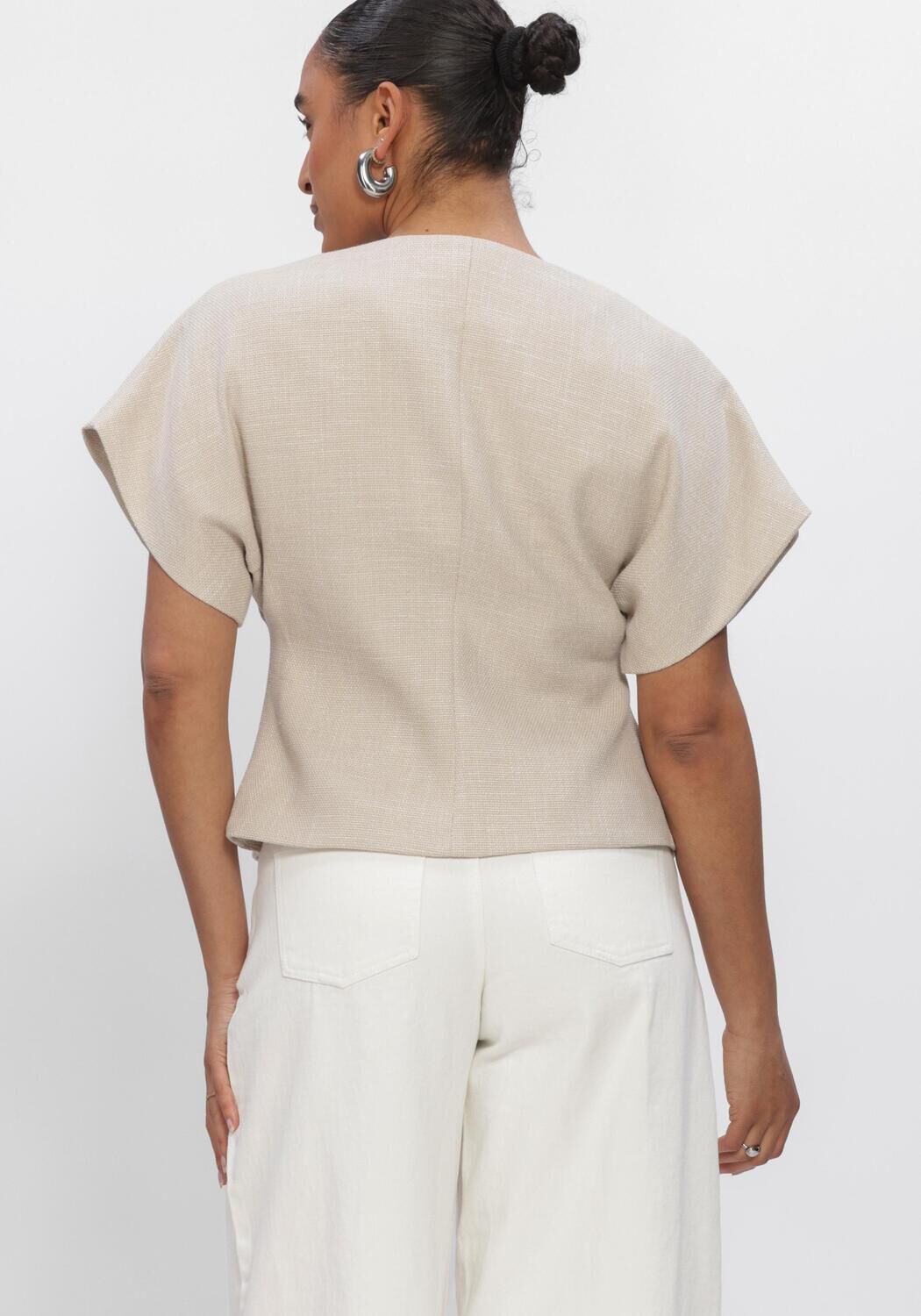 Beige Y.A.S. Blazer YASCOMIRA SS BLAZER - large