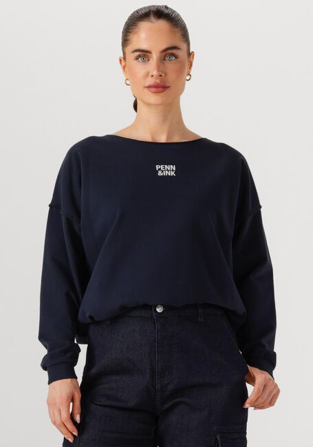 PENN & INK Pull SWEATER W25F1703 en bleu - large