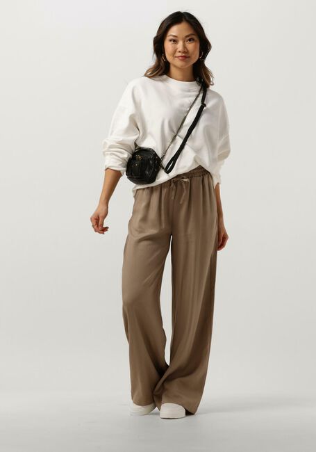 OBJECT Pantalon large OBJTILDA TALULA LONG PANT en beige - large