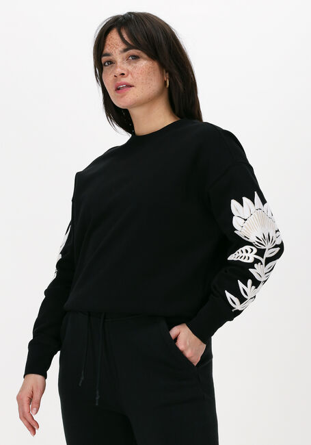 Zwarte SCOTCH & SODA Sweater BOXY FIT ORGANIC COTTON CREW-NECK SWEAT - large