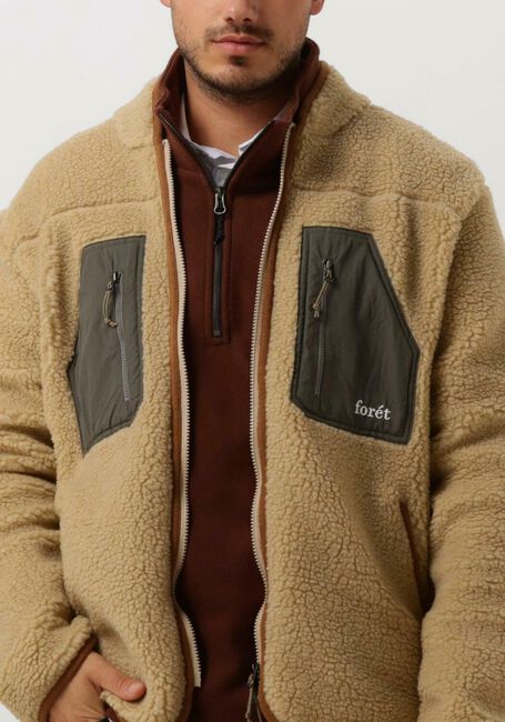 FORÉT Jack AURORA SHERPA JACKET en beige - large