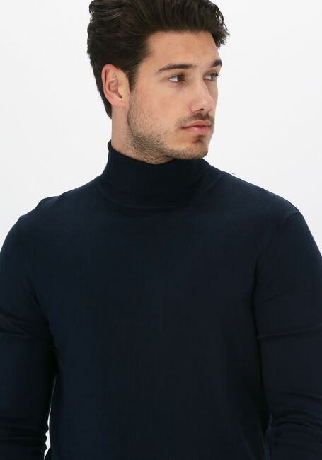 Donkerblauwe PUREWHITE Coltrui ESSENTIAL KNIT TURTLENECK - large