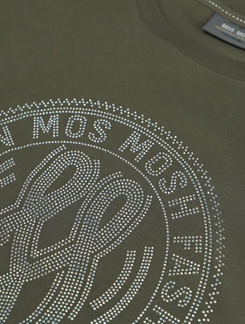 Groene MOS MOSH T-shirt LEAH HOLI O-SS TEE - large