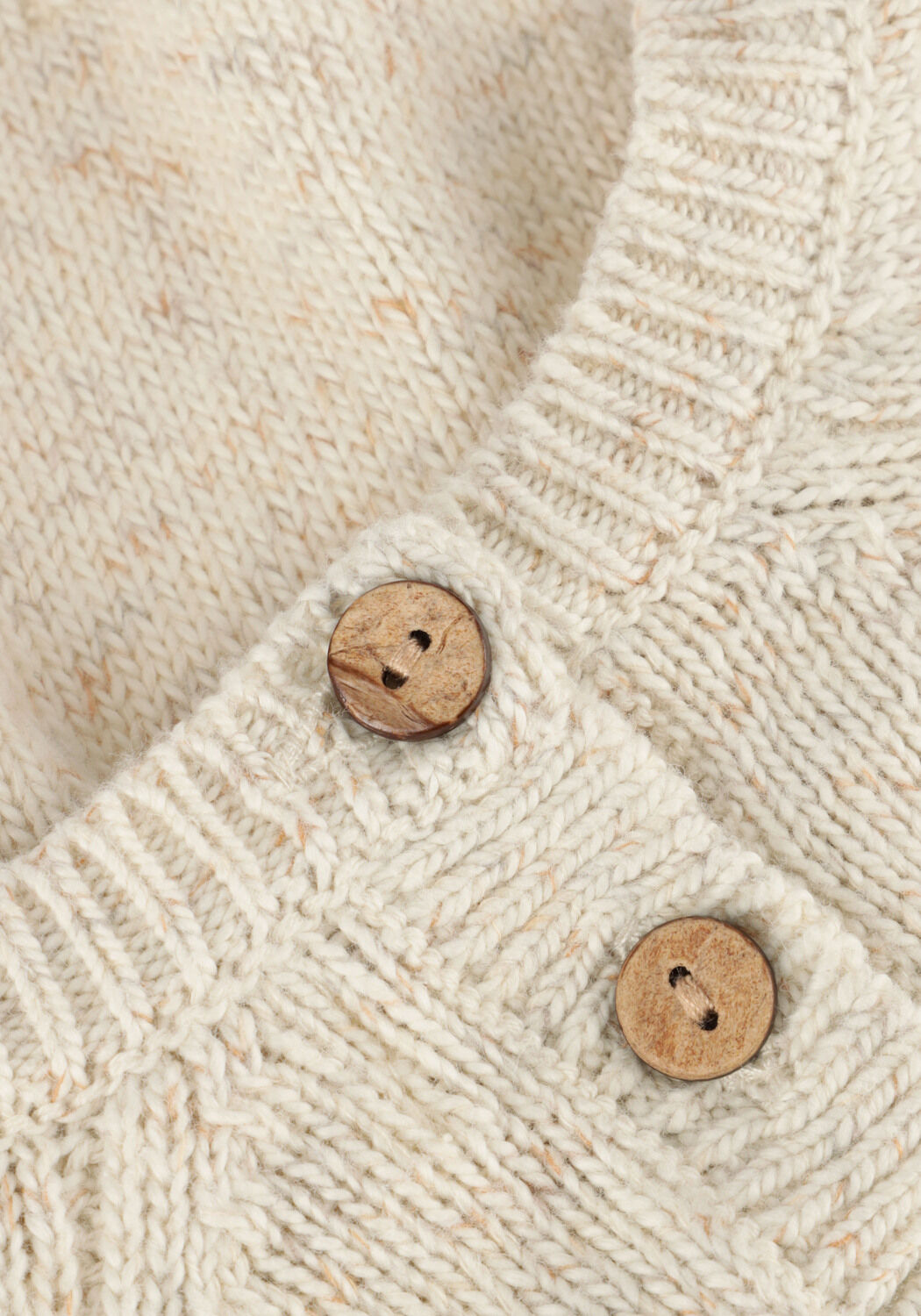 QUINCY MAE Chandail KNIT SWEATER Cr&egrave;me - large