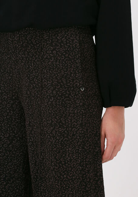 Zwarte SCOTCH & SODA Wijde broek HIGH RISE JERSEY SHINY PATTERN - large