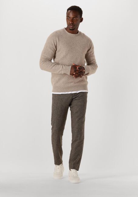 SELECTED MEN Pull SLHNEIL LS KNIT NEPS CREW NECK en beige - large