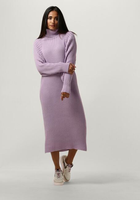 Y.A.S. Robe midi YASMAVI KNIT MIDI ROLLNECK DRESS Lilas - large