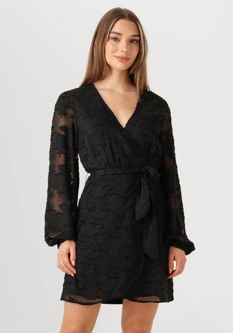 AAIKO Mini robe ELOISE CHIFFON FLOWER PES 509 en noir - large