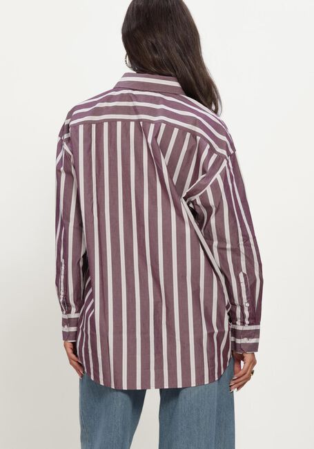 Paarse TOMMY JEANS  TJW OVS ESSENTIAL SHIRT EXT - large