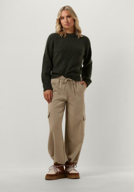 Donkergroene SECOND FEMALE Trui BROOKLINE KNIT NEW O-NECK - large