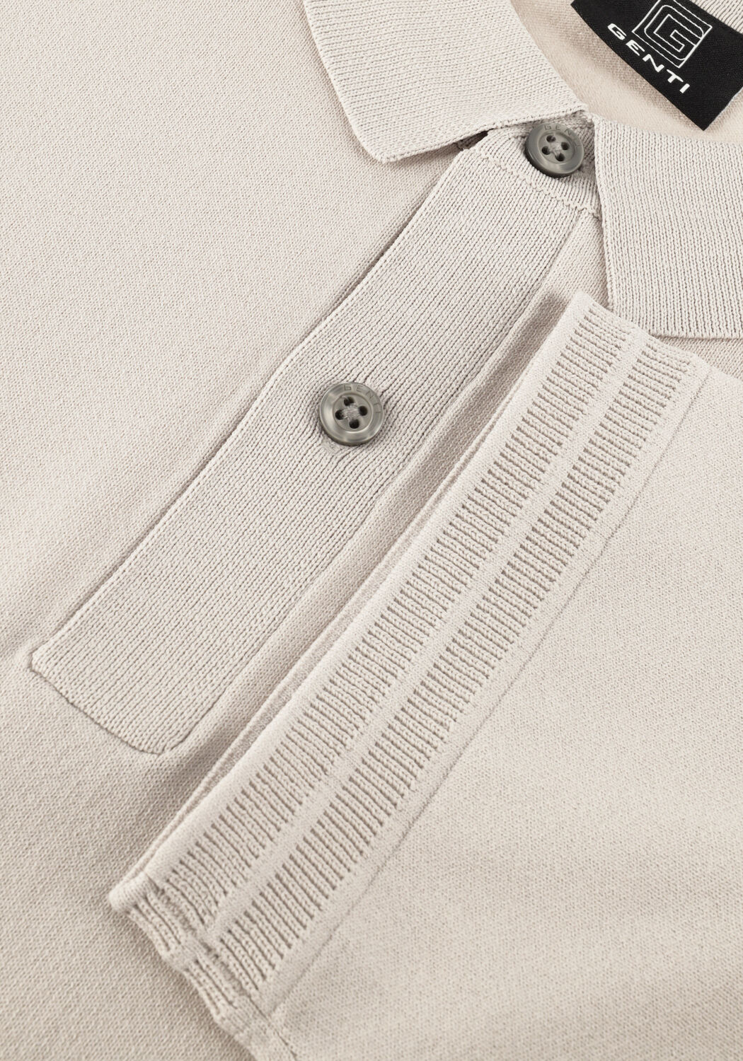 GENTI Polo POLO 2 BUTTON SS 1260 en beige - large