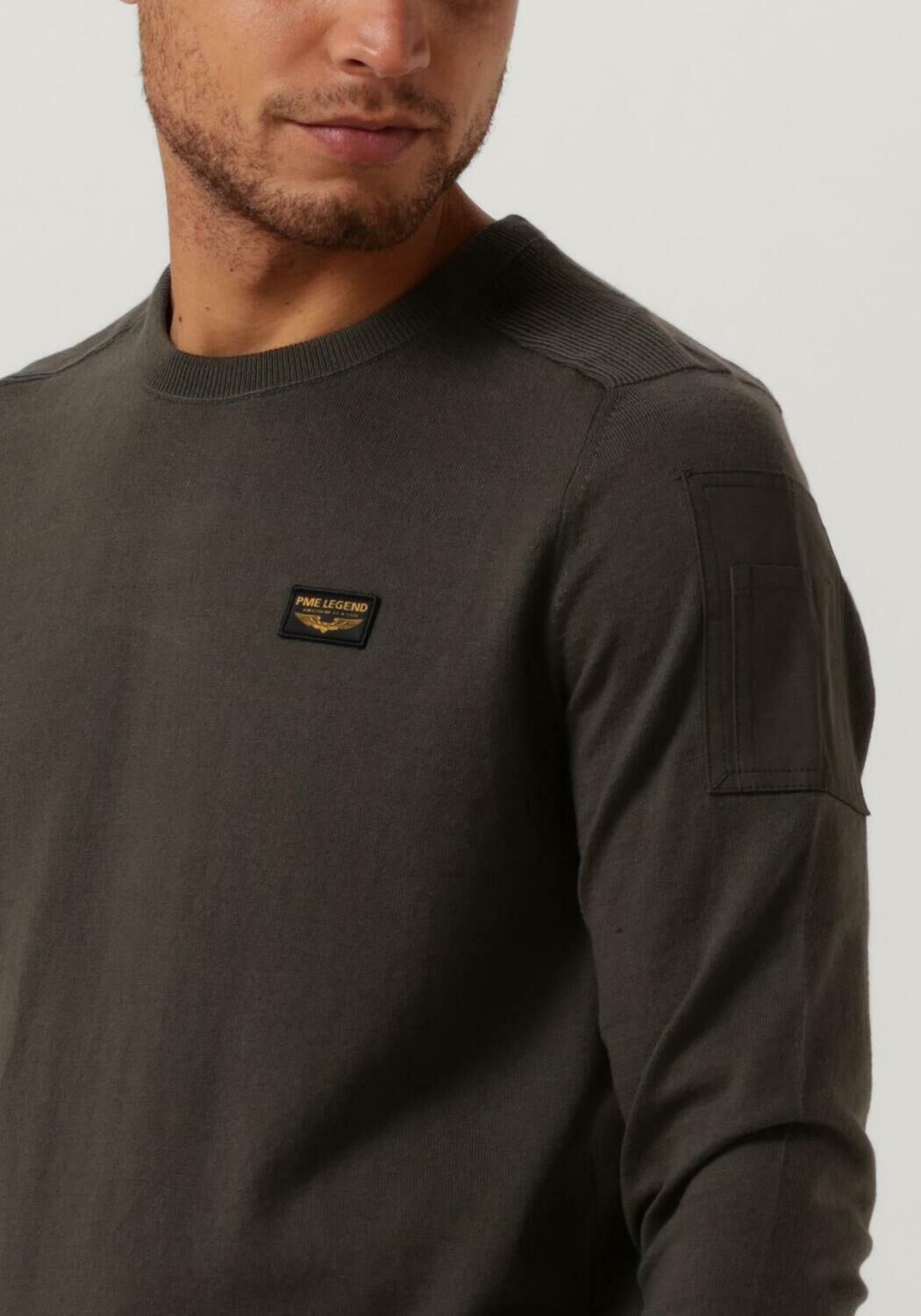 Groene PME LEGEND Trui BUCKLEY KNIT Omoda