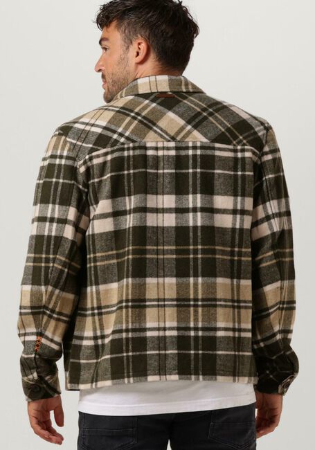 SCOTCH & SODA Surchemise BRUSHED WOOL-BLEND CHECKED OVERSHIRT en vert - large