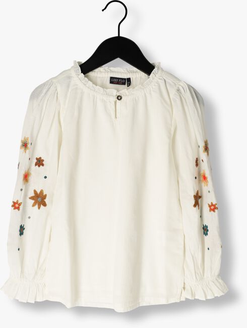 LIKE FLO Blouse WOVEN BLOUSE WITH EMBROIDERY SLEEVES Blanc - large