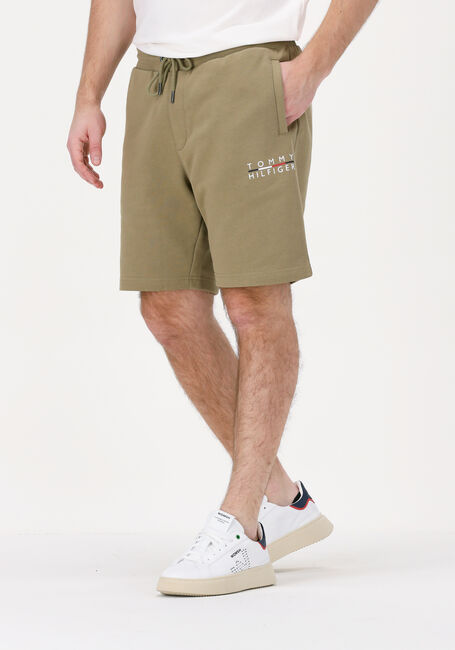 Khaki TOMMY HILFIGER Korte broek SQUARE LOGO SWEATSHORT - large