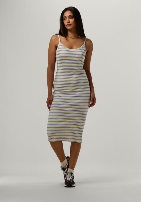 Lichtblauwe MSCH COPENHAGEN Midi jurk MSCHSTINNA STRAP DRESS STP - large