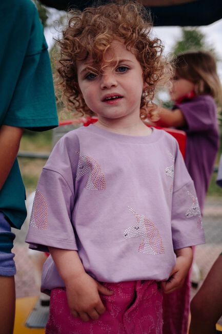 DAILY BRAT T-shirt UNICORN T-SHIRT en violet - large