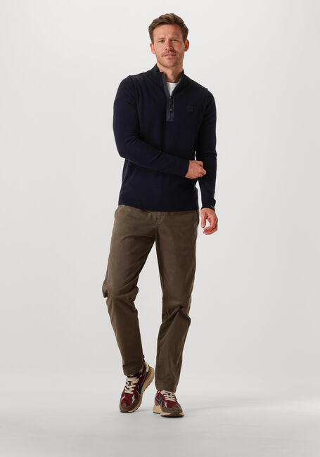 Blauwe BUTCHER OF BLUE Trui CLIFDEN HALFZIP - large