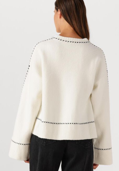 Gebroken wit NEO NOIR Trui ROEME KNIT STITCH BLOUSE - large