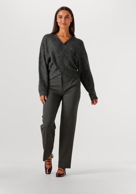 Donkergrijze MSCH COPENHAGEN Trui MSCHZINELLE HOPE WRAP PULLOVER - large