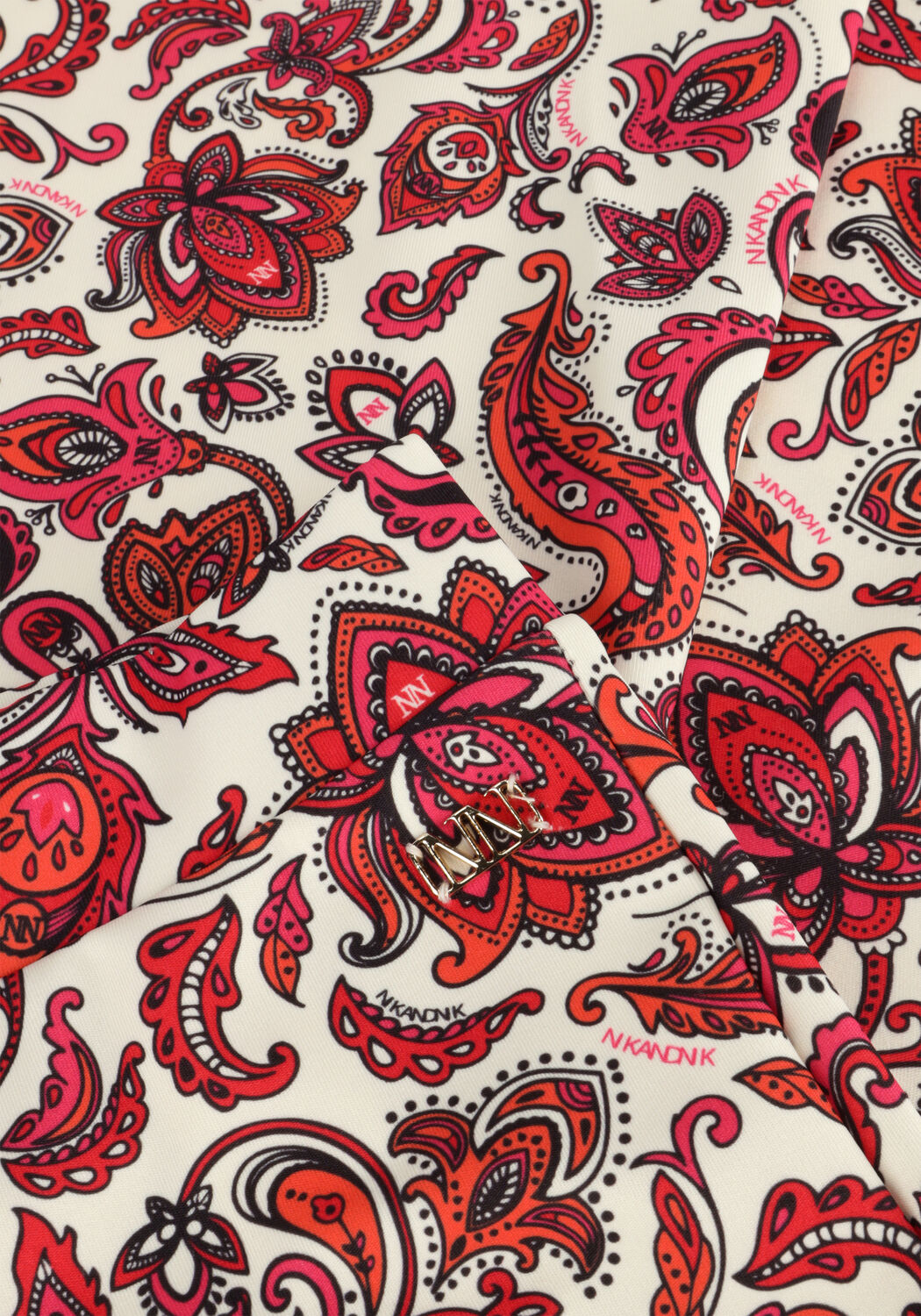 Rode NIK & NIK Flared broek PRINTED FLARED PANTS - large