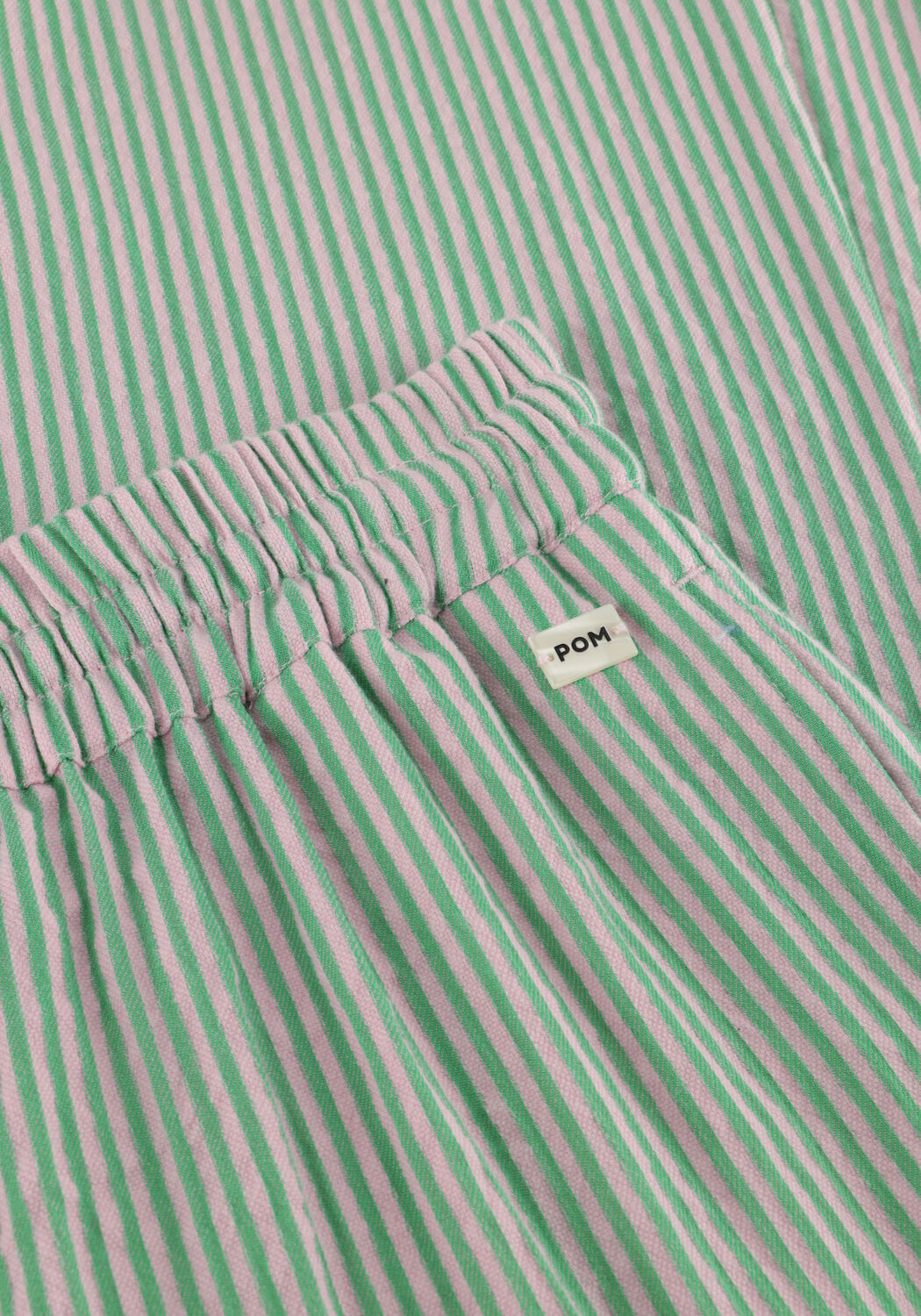 POM AMSTERDAM Pantalon large PANTS SEERSUCKER GREEN PINK en multicolore - large