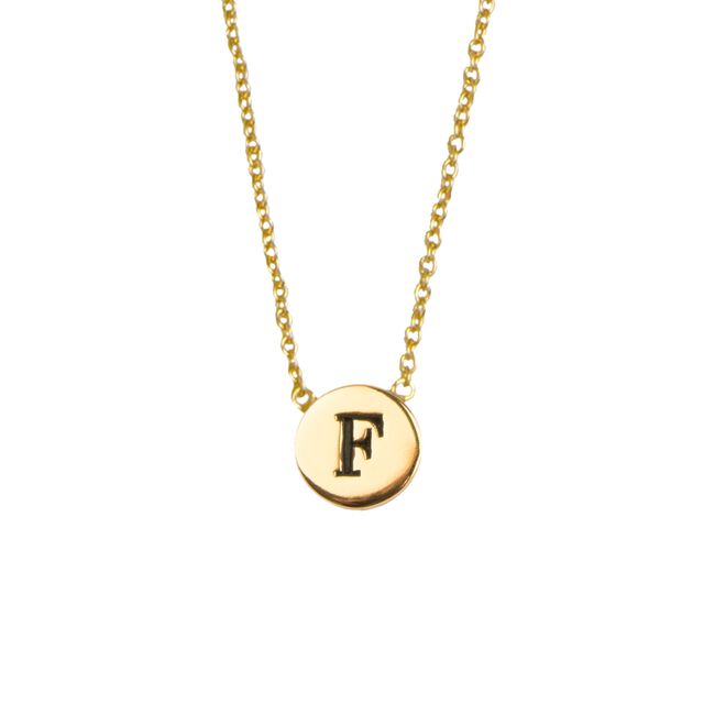 ALLTHELUCKINTHEWORLD Collier CHARACTER NECKLACE LETTER F en or - large