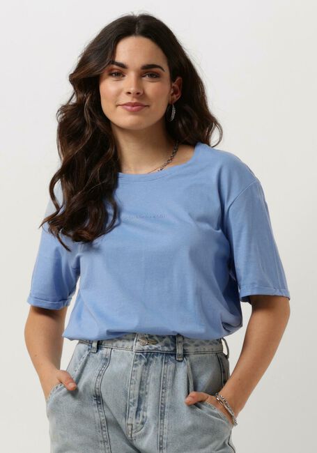 MSCH COPENHAGEN T-shirt MSCHTERINA ORGANIC SMALL LOGO TEE Bleu clair - large