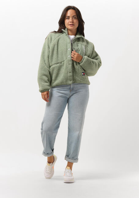 TOMMY JEANS Manteau Teddy TJW REVERSIBLE SHERPA JACKET en vert - large