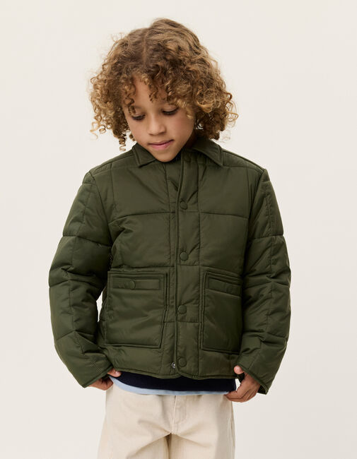 LES DEUX Veste matelass&eacute; MATT QUILTED JACKET Olive - large