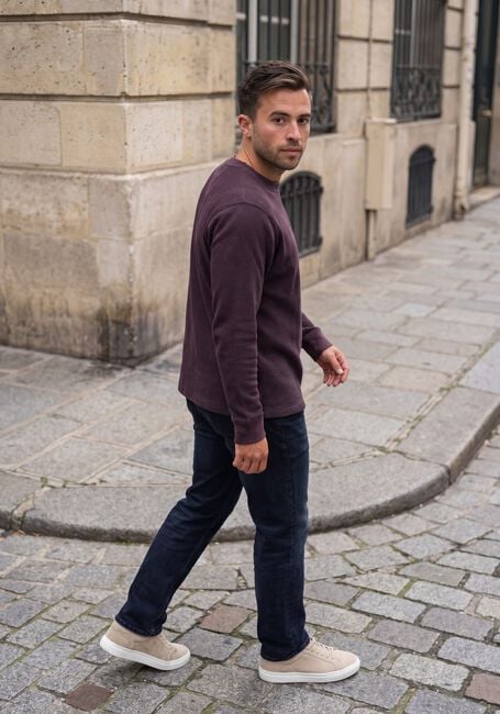 Bordeaux BUTCHER OF BLUE Trui FLUX HEAVY WAFFLE SWEAT - large
