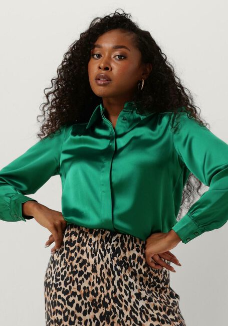 Groene OBJECT  OBJSATEEN L/S SHIRT - large