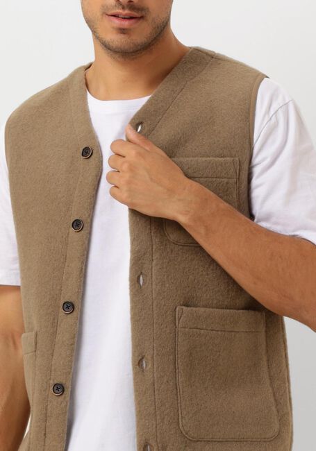 ANERKJENDT Gilet AKRASMUS BOILED WOOL en marron - large