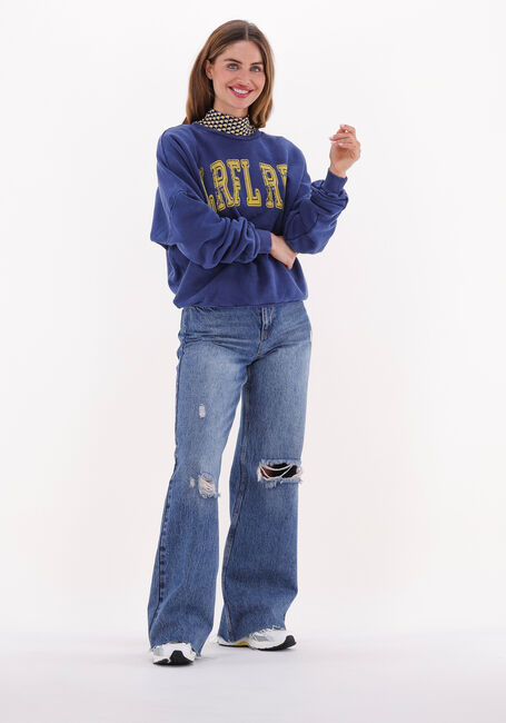 COLOURFUL REBEL Chandail CR ACID WASH DROPPED SHOULDER SWEAT en bleu - large