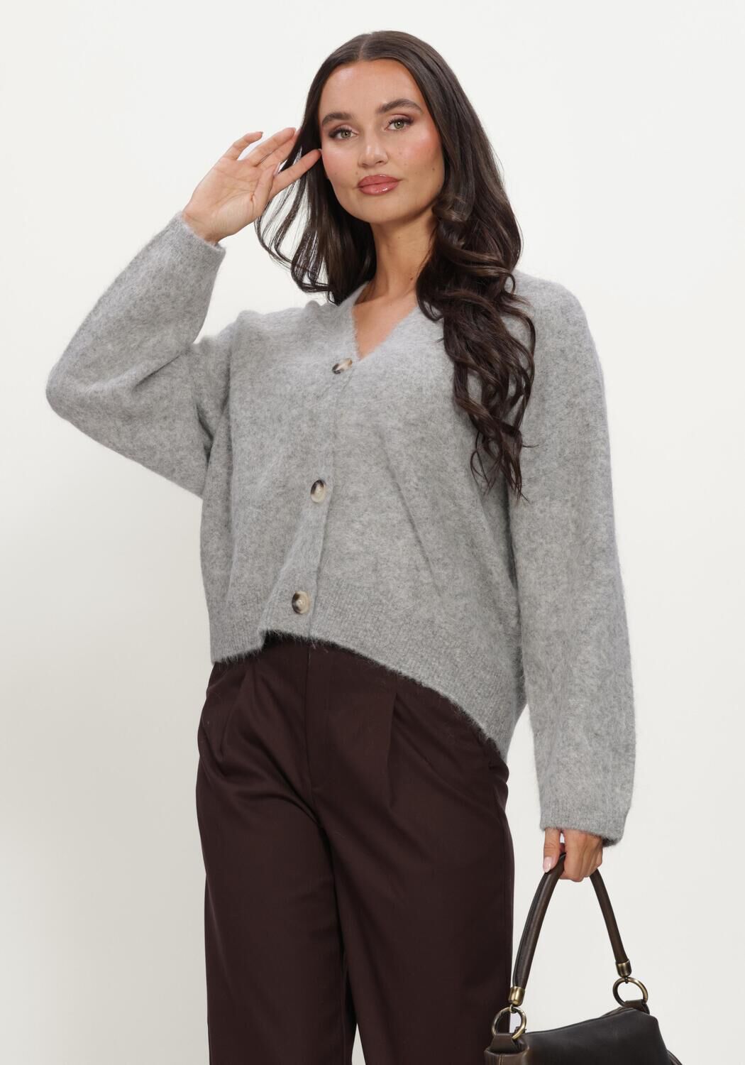 KNIT-TED MARIS CARDIGAN Pulls & Gilets en gris - large