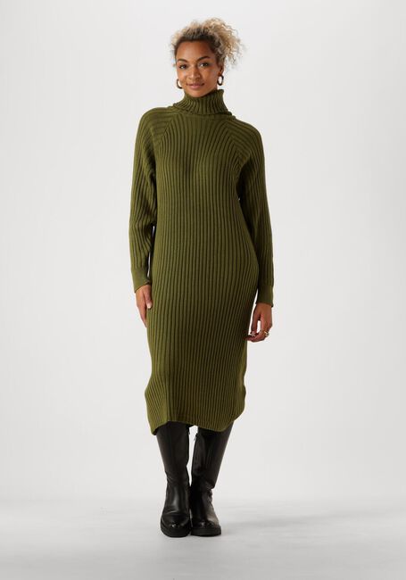 Y.A.S. Robe midi YASMAVI KNIT MIDI ROLLNECK DRESS Olive - large