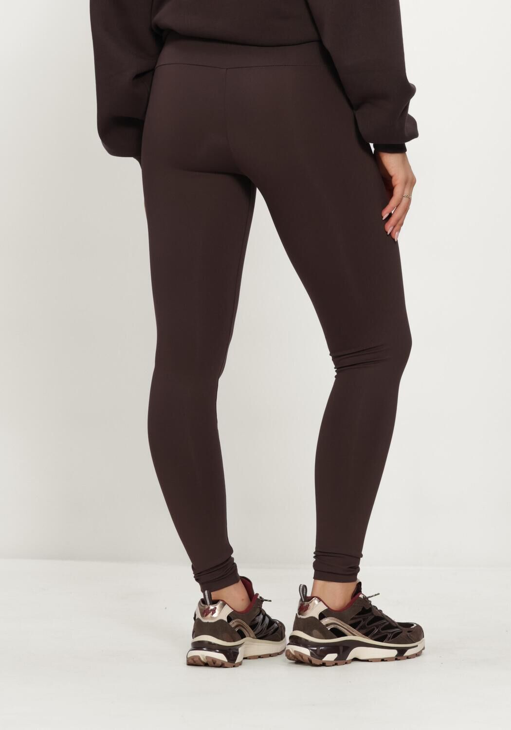 Bruine DEBLON SPORTS Broeken/jumpsuits CLASSIC LEGGINGS HIGH WAISTBAND - large