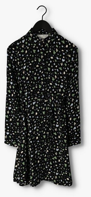 Zwarte SELECTED FEMME Mini jurk FIOLA LS AOP SHIRT DRESS - large