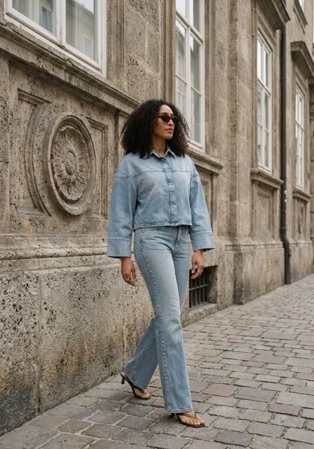 Blauwe DANTE6 Jeans GLAM STUDDED BOOTCUT JEANS - large
